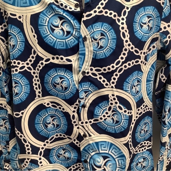 Silver Stone Size Medium Paisley Collection Long Sleeve Men's Modern Fit. New - Picture 2 of 6